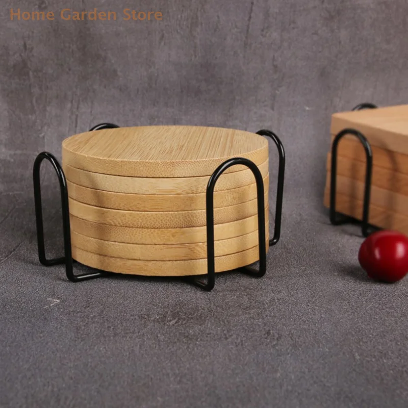 Wrought Iron Coaster Holder Storage Rack Kitchen Tabletop Organizer For Round and Square Coasters Holder Kitchen Accessories