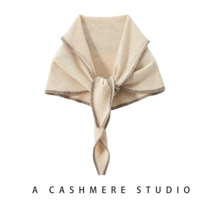 

High Quality New Fashion Triangle Design Women 100% Cashmere Scarf Shawl Winter Knitted Keep Warm Neck Protection Adult Scarves