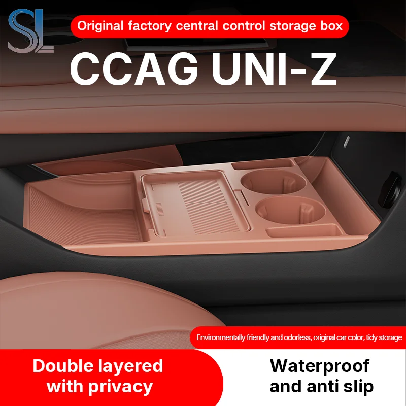 

For Changan UNI-Z PHEV 2024 2025 2026 Storage Box Center Armrest Hidden Box Cup Holder Organizer Interior Accessories