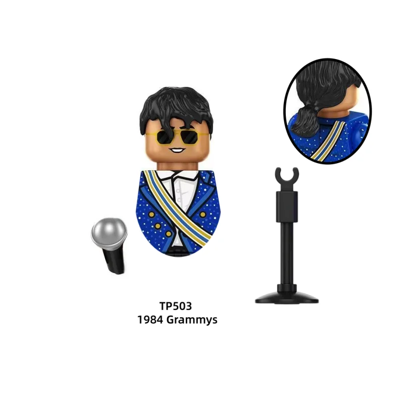 New Popular male Female Singers Bricks Model Series TP1062 LG1015 Guitar Building Blocks Mini Action Figure Accessories Toy Gift view 2