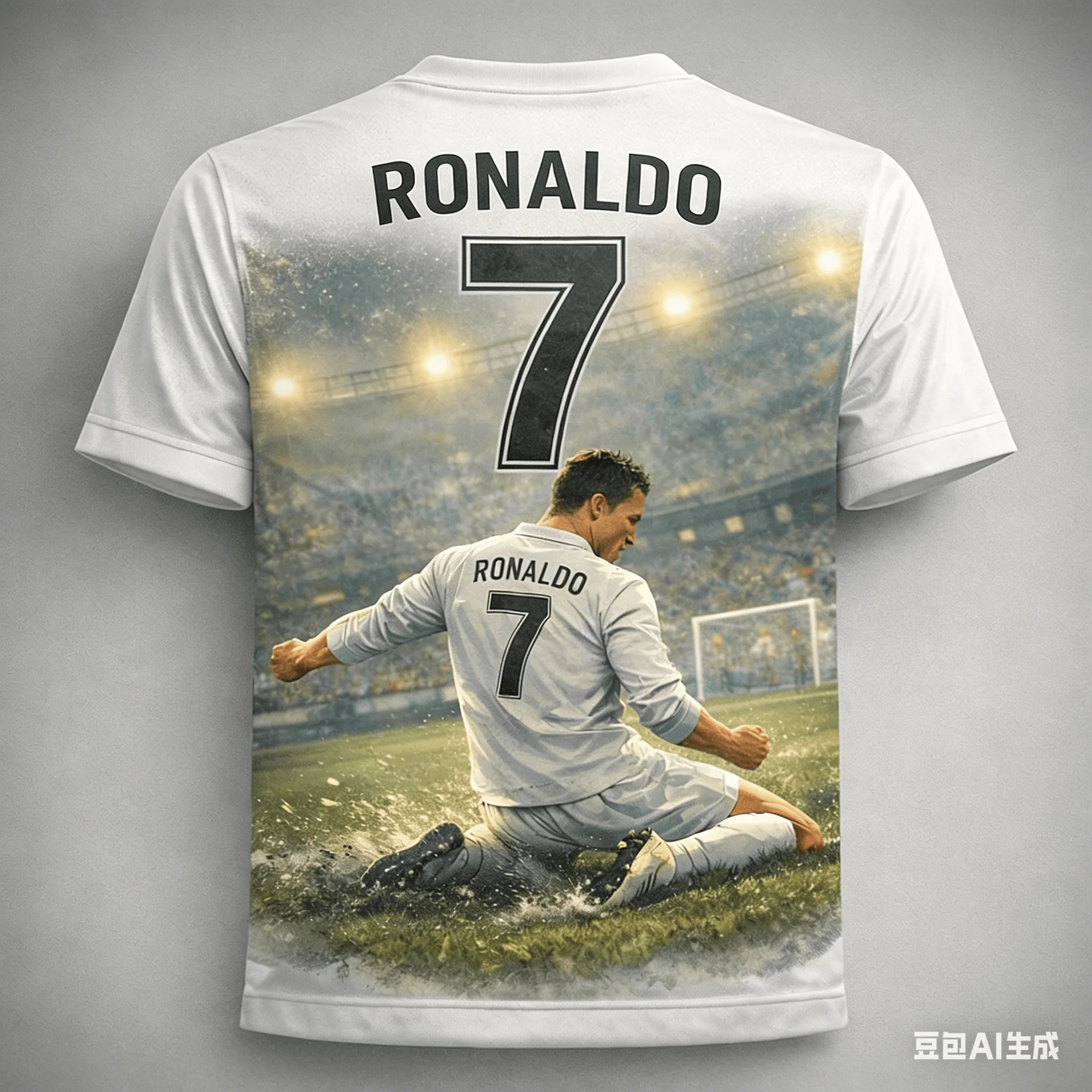 3D Printed Support T-Shirts for Adults & Kids, CR7 Superfan Certified – Featuring Ronaldo's Iconic Shirt-Lifting Moment