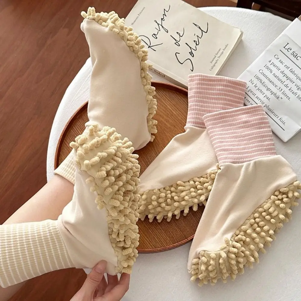 

Microfiber Lazy Mopping Absorbent Socks Creative Soft Cleaning Slippers Portable Absorbent Foot Covers Autumn and Winter
