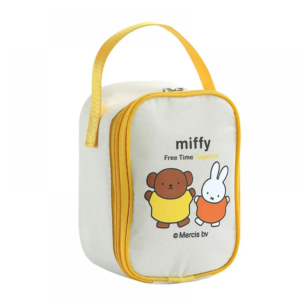 Miffy-bolsa térmica para taza de sopa, bolsa aislante de mano Simple Kawaii con dibujos animados de Anime, portátil, fácil de limpiar, regalo para el hogar