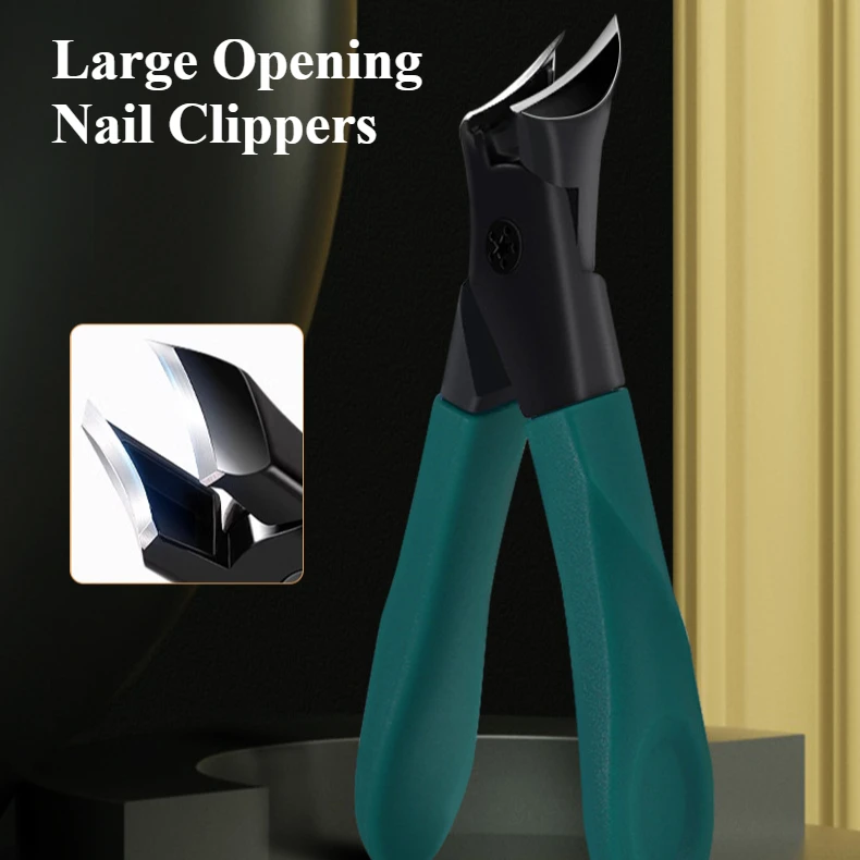 Large Opening Nail Clippers Ultra-sharp Portable Nail Trimmers Anti Splash Nail Clipper Thick Stiff Clippers Manicure Pliers