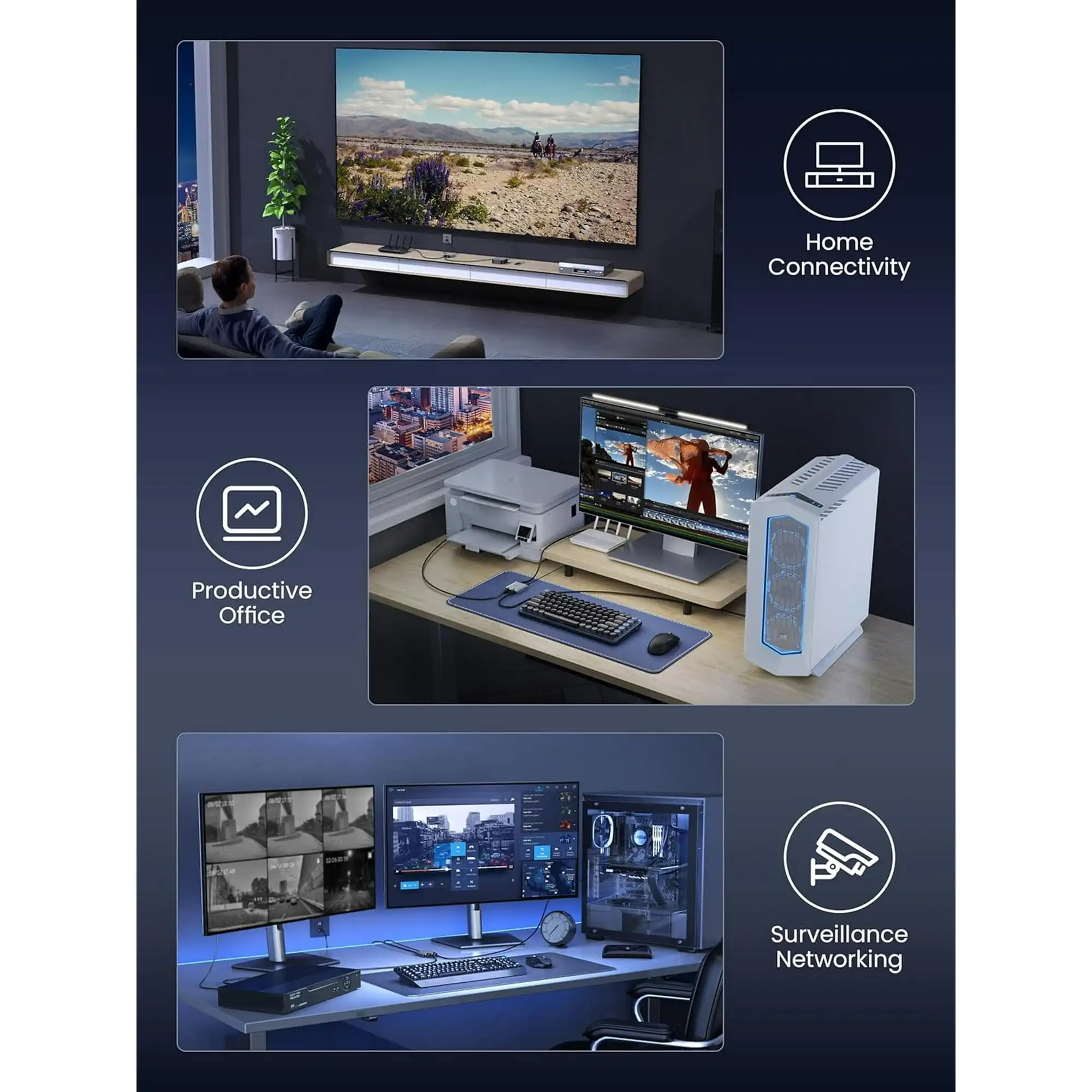 فاصل إيثرنت 1 إلى 2 1000 ميجابت في الثانية عالي السرعة RJ45 الفاصل حافظة ألومنيوم رفيعة للغاية مقسم جيجابت LAN لكابلات Cat5/6/7/8 #5