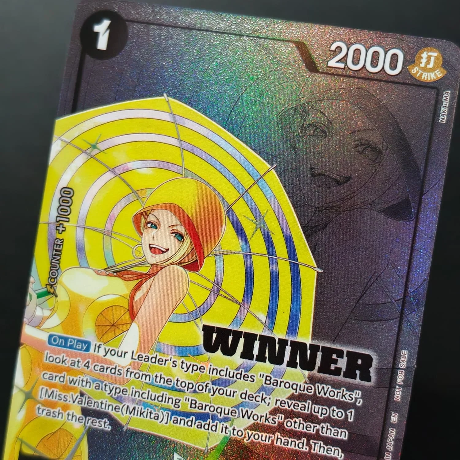 DIY Proxy One Piece TCG English Miss. Valentine (Mikita) R OP14-087 Winner Pack 2026 Vol3 Game Textured Collection Card Toy - view 3