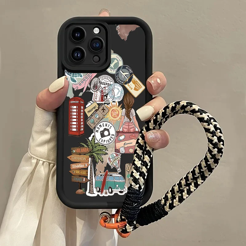 Reise-Flugzeug-Print Hängegurt Weiche Handyhülle für Samsung Galaxy Note 20 S24 S25 S26 Plus S24 S23 FE S23 S24 S25 Ultra A56 Cover – Detail 2