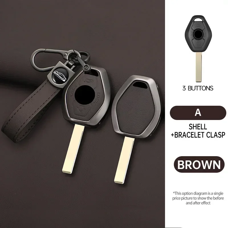 

zinc alloy Car Key Case Cover Protector Shell Fob Holder For BMW 3 5 7 Series E38 E39 E46 E83 M5 325i X3 X5 Z3 Z4 Accessories
