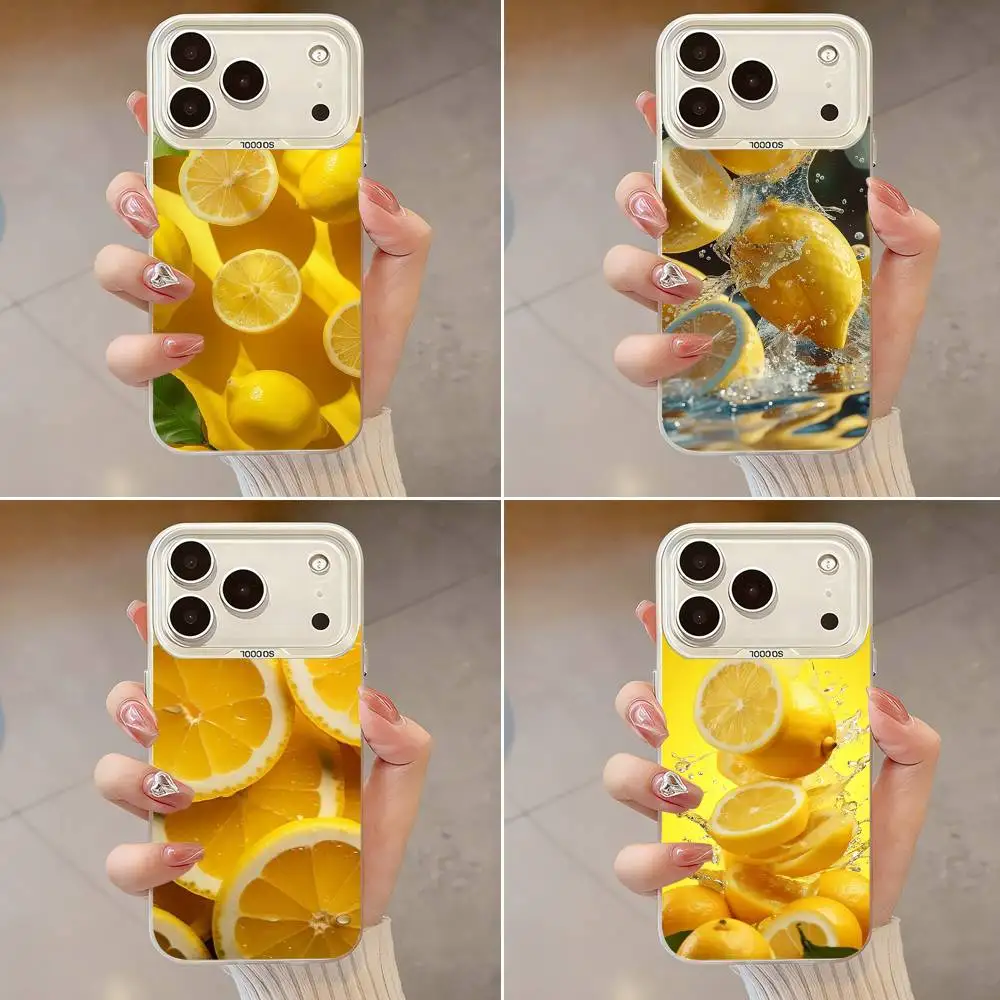 

Yellow Art Fruit Lemon Phone Case For iPhone 17,16,13,12,X,11,15,14,Pro,Max,Plus,SE4,Air,Mini White IMD HD Matte