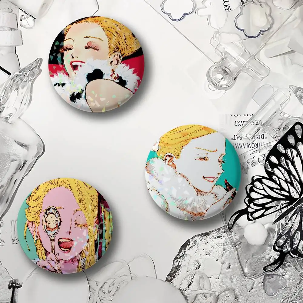 Veil Manga Emma x Aleksander Laser Badge Ensemble Lapel Pins for Backpacks Briefcase Brooch Clothes Gifts