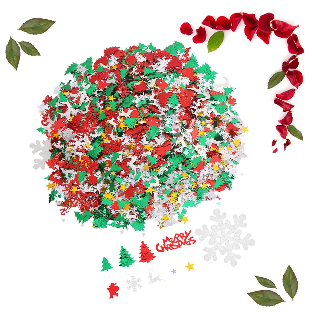 

100G 10 Styles Christmas Plastic Festive Party Decoration Table Scatters Wedding Birthday Holiday Centerpiece Christmas Table