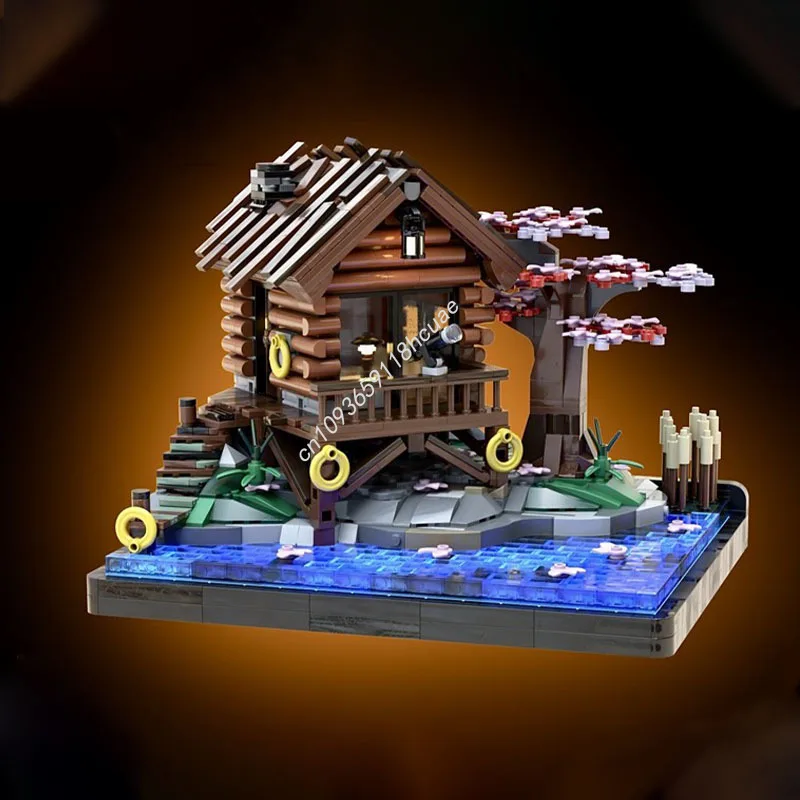 

1587pcs MOC Whispering Pines Lake Cabin House Building Blocks STEAM Learning Christmas toy Gift Hands-on ability up