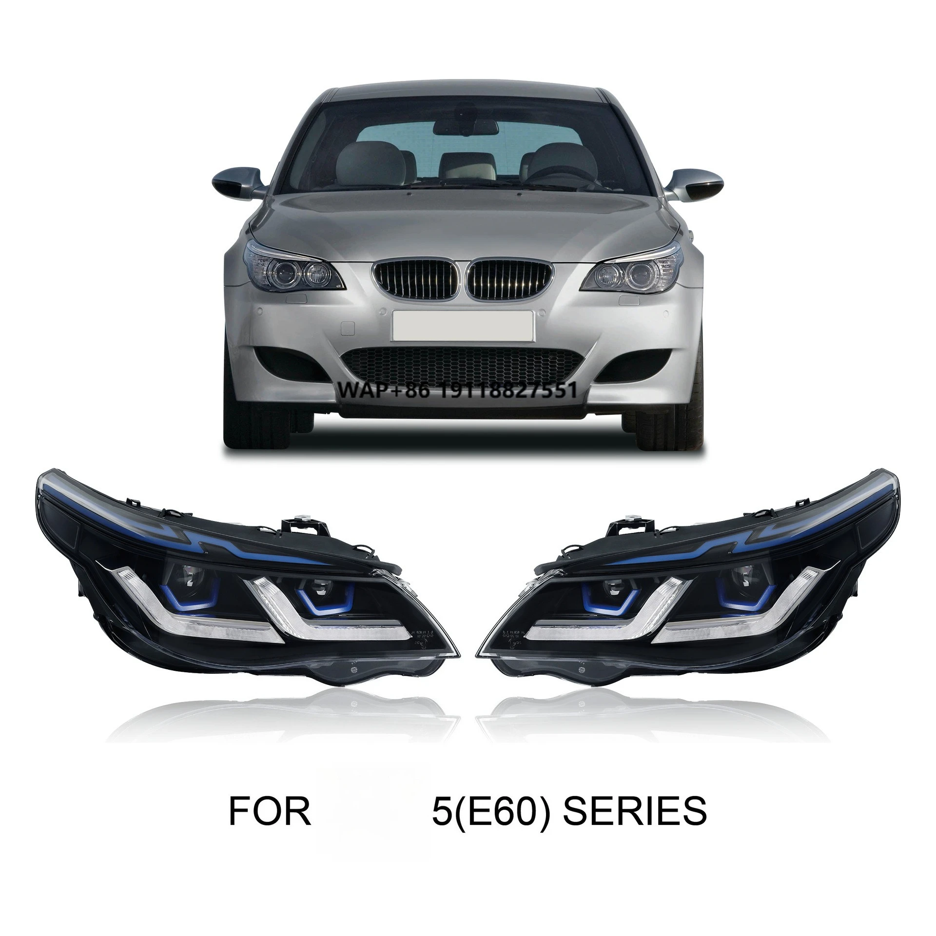 

Hot Sell E60 2004-2011 Headlamps E60 Front Light Upgrade Head Light Parts E60 LED Headlights Assembly for