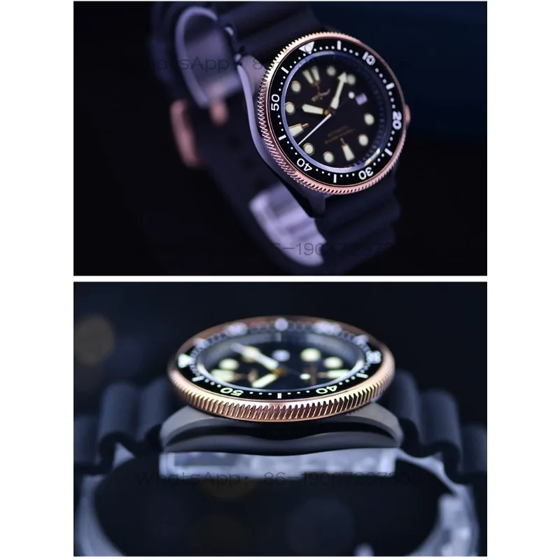 Black Waterproof Men's Diving Mechanical Watch