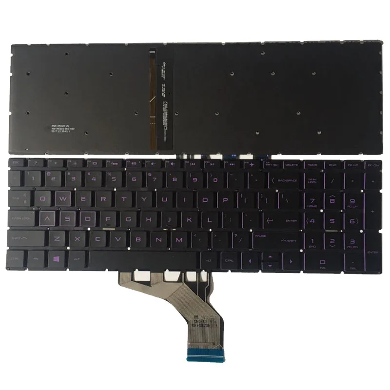 US Laptop Keyboard For HP GAMING 16-a0050ur 16-a0000 17-CD0000 Purple Green Backlit