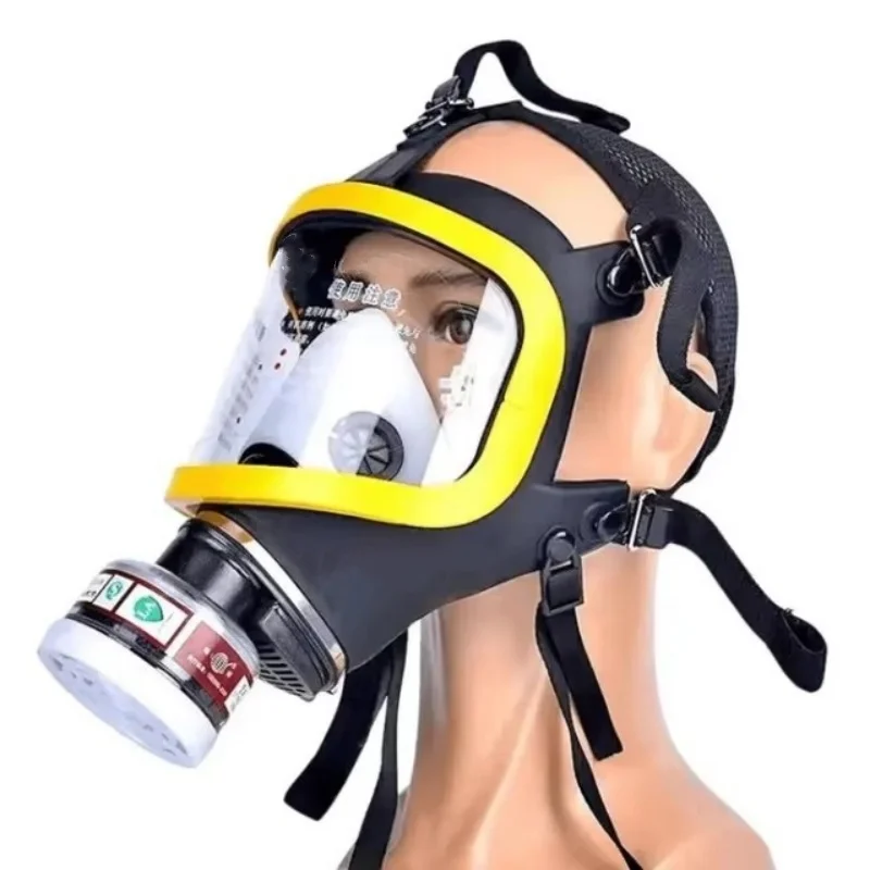 

6800 Yellow Border Anti-Virus Mask - Industrial Coated Protective Mask - Safety Spray Work Filter