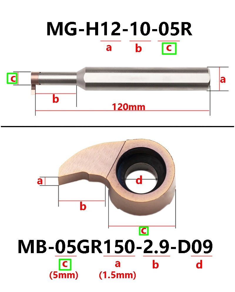 BEYOND MG-H12 Small Bore Large Deep Cutting Internal Turning Tool Bar MG-H16-15-05R 07R 09R Carbide Insert CNC MB 09GR 07GR 05GR