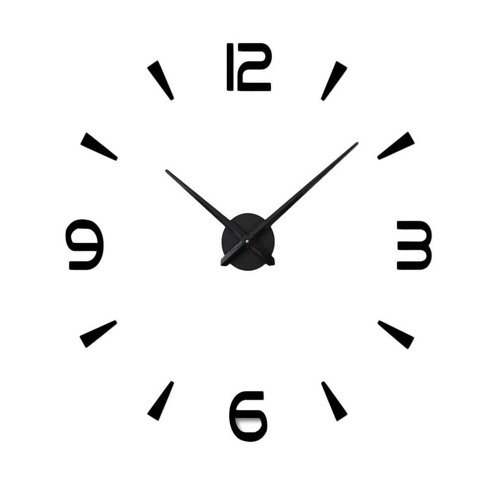

Clock Silent Round Decorative Number Dial Bedroom Living Room Office Cafe Hotel Easy Read Non Ticking Durability Fashion