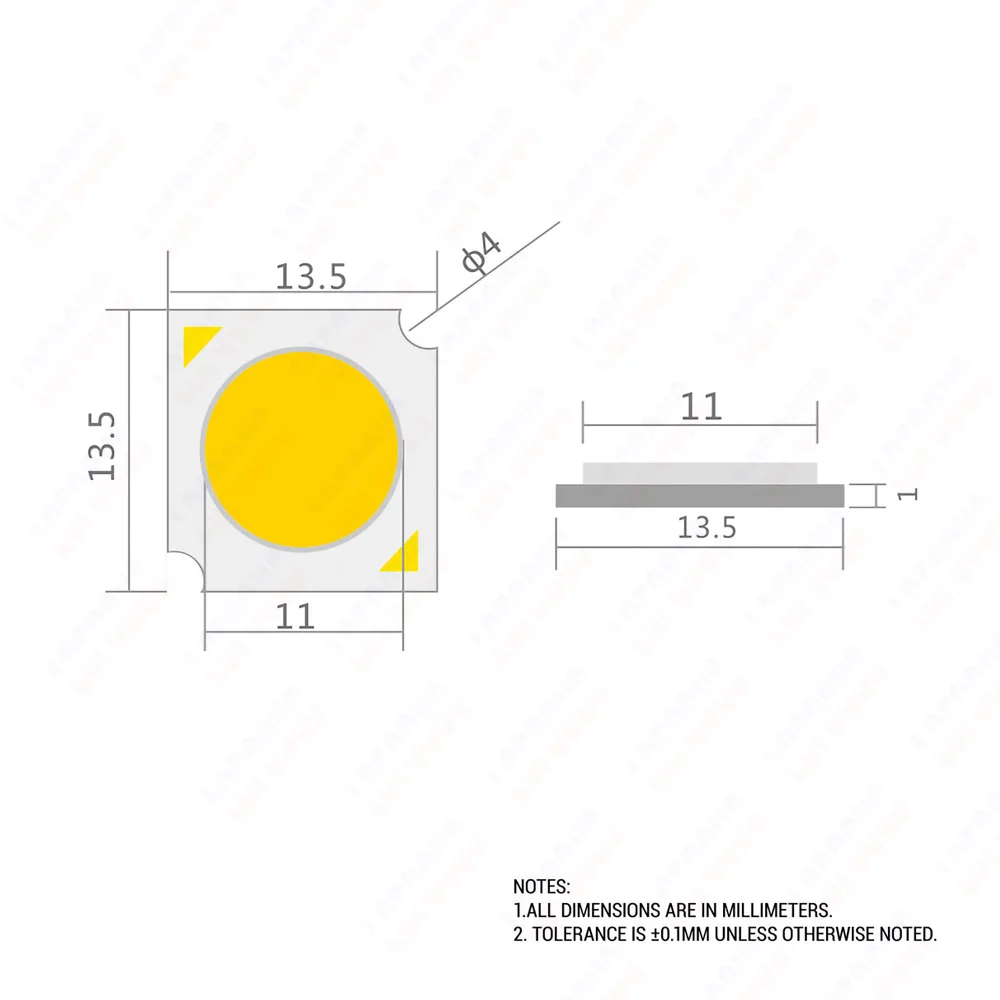 High CRI Ra 90 COB Chip 3W 5W 7W 10W 12W 15W 18W 24W 30W Warm Natural White 3000K 4000K 5000K 1313 1414 DIY LED Bulb Track Light