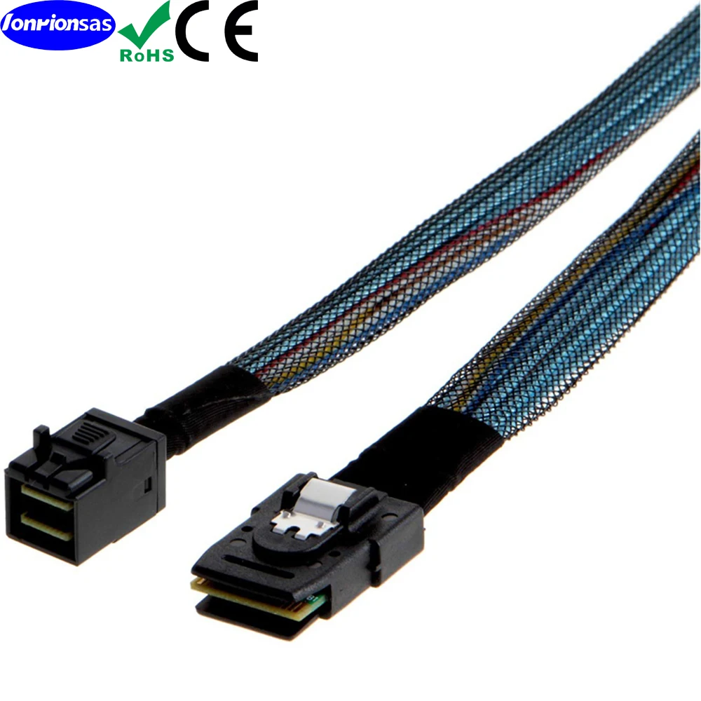 كابل داخلي صغير 12G SAS HD SFF-8643 toSFF-8087(36Pin)، 100 أوم، مرن، دعم RAID، وحدة تحكم PCIE 0.5 م/1.0 م #6