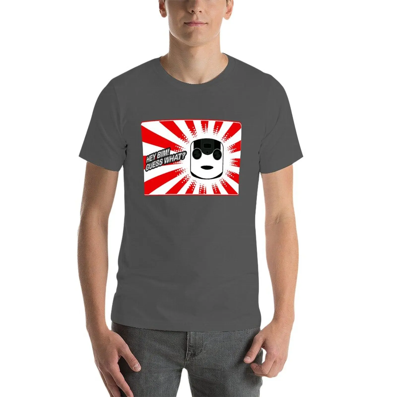 يا بيم! تي شيرت قطن أسود تي شيرت عادي للرجل حزمة مضحك تي شيرت رجل تي شيرت #4