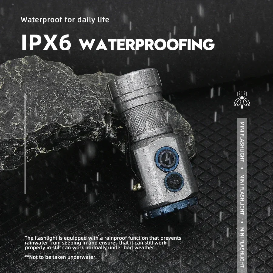 Strong LED Long Range Flashlight Portable Outdoor Camping Multi Functional Side Lights Super Bright Clip Cap Small Flashlight