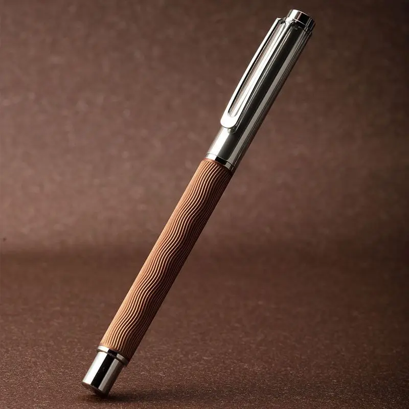 Made in Germany, Schmidt Silver Fountain Pen with Unique Ripple Design EF F M EF F M Tip Calligraphy Pen JOWO Writing stationery