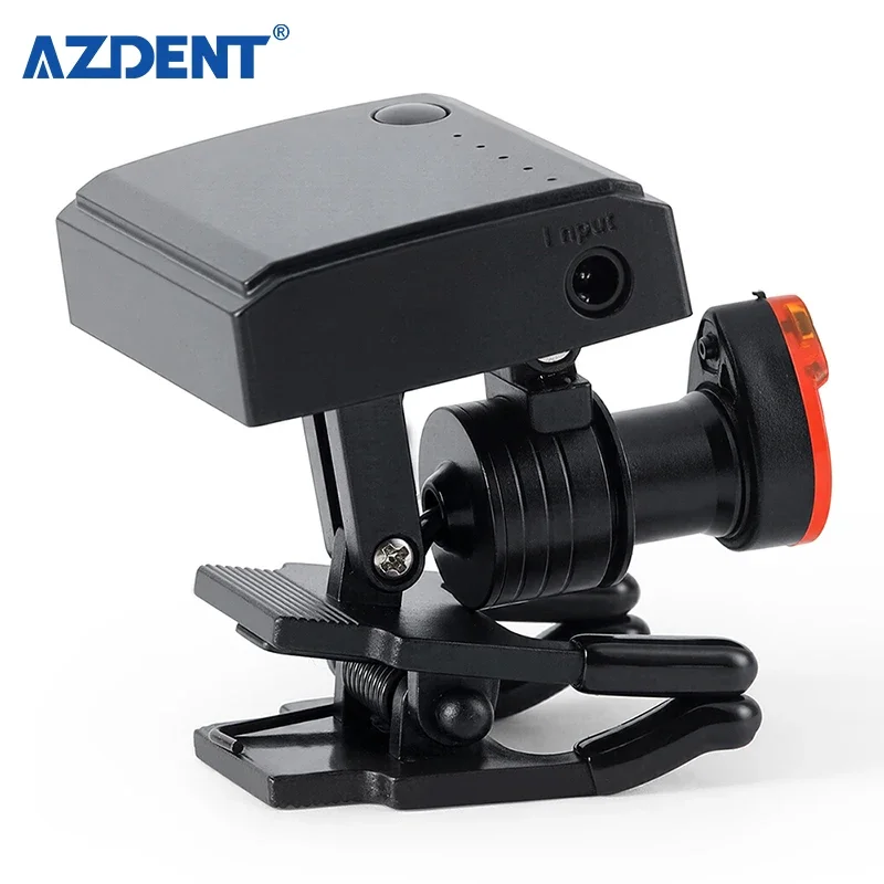 PIXEL HOT  Azdent 5w Wireless Magnifying Glass Headlight with Optical Filter Medical Clip-on Light
