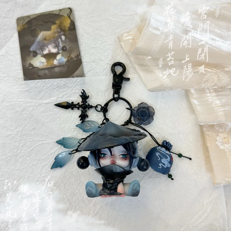 Skullpanda Chinese Style Diy Keychain Before The Court Momei Series Skullpanda Anime Figure Model Cute Doll Bag Pendant Gifts