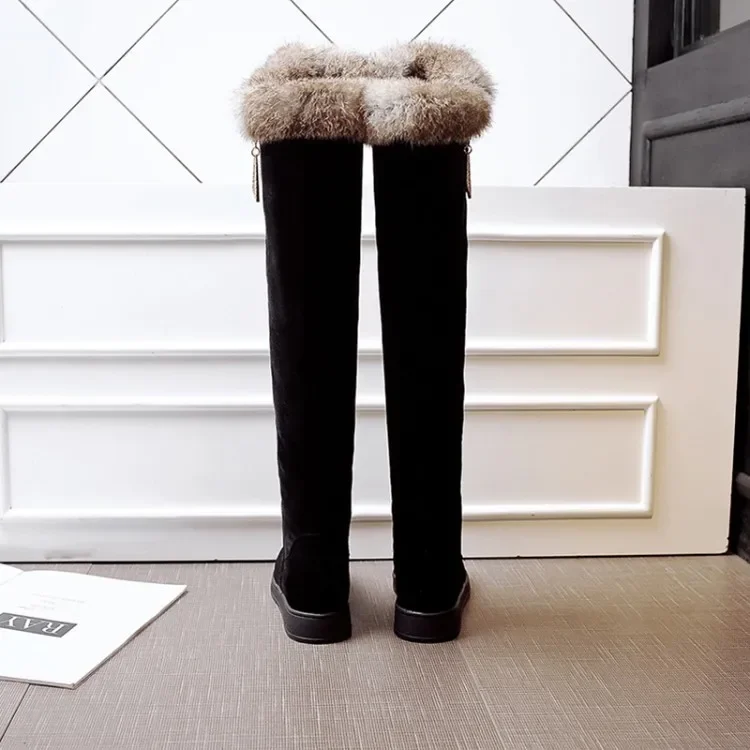 Oversize Large size Big size High quality autumn and winter women\'s shoes Round toe winter boots winter boots for women