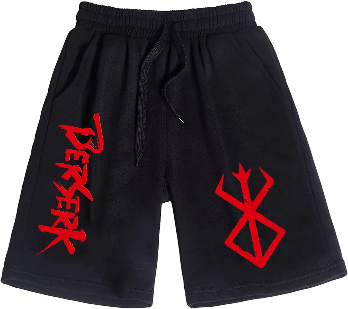 Men's Casual Sports Five Pants Anime Berserks Guts Hip Hop Skateboard Shorts Cartoon Graphics Shor Pants Plus Size Gym Shorts