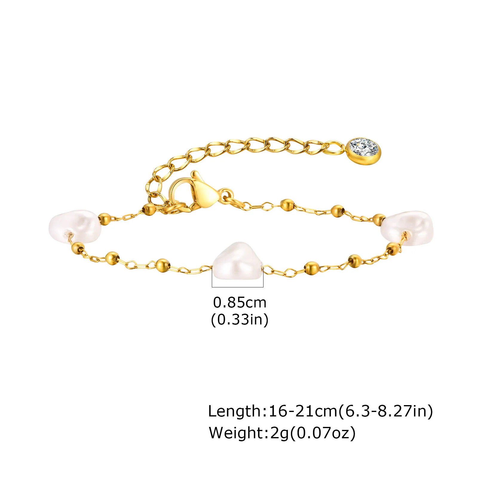 10 mm Stretch-Perlen-Armband für Damen, einfacher stapelbarer Schmuck