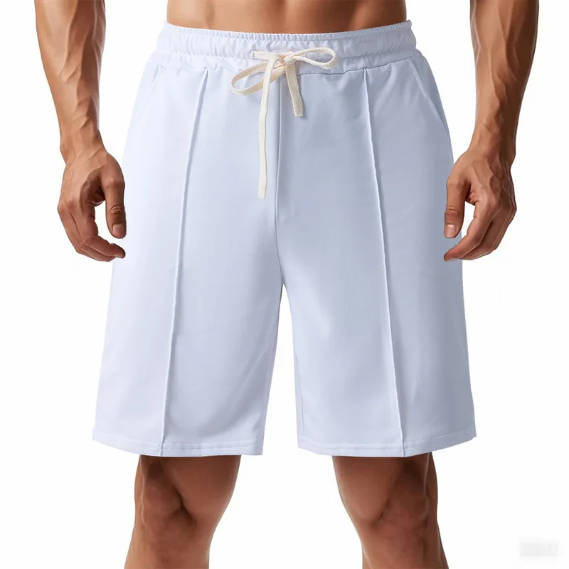 

Новые мужские быстросохнущие шорты 2026 года для лета, в британском стиле, повседневные спортивные шорты с полосками, однотонные