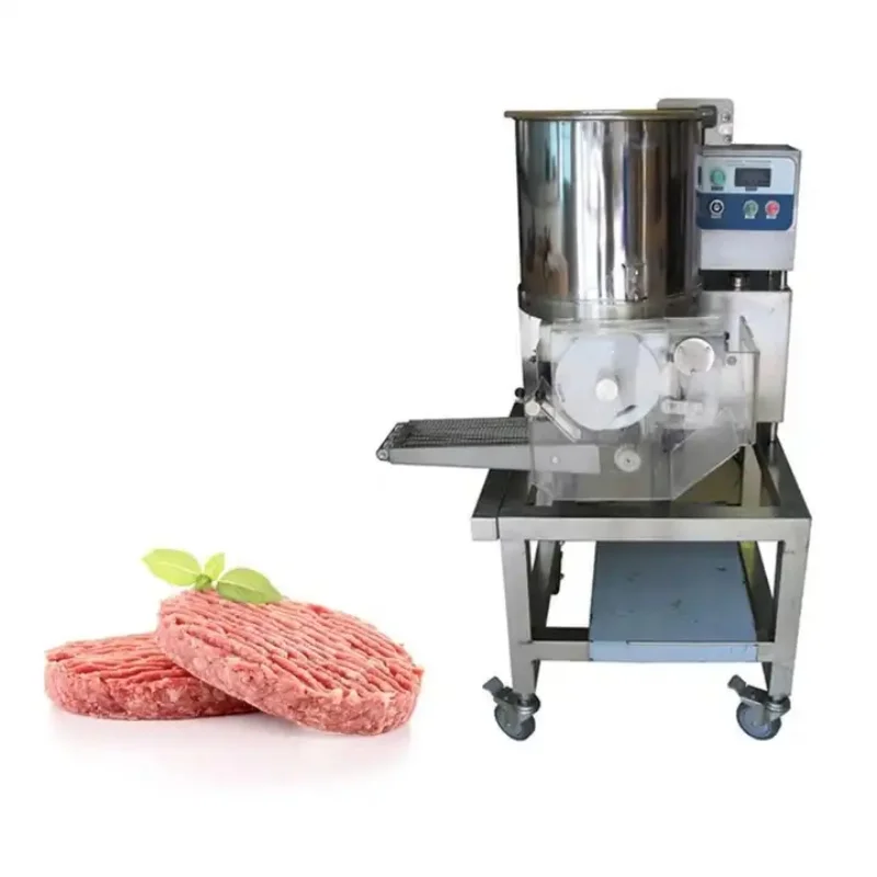 Automatic Commercial Hamburger Patty Forming Burger Patty Nuggets Press Beef Pork Chicken Meat Pie Maker Making Machine