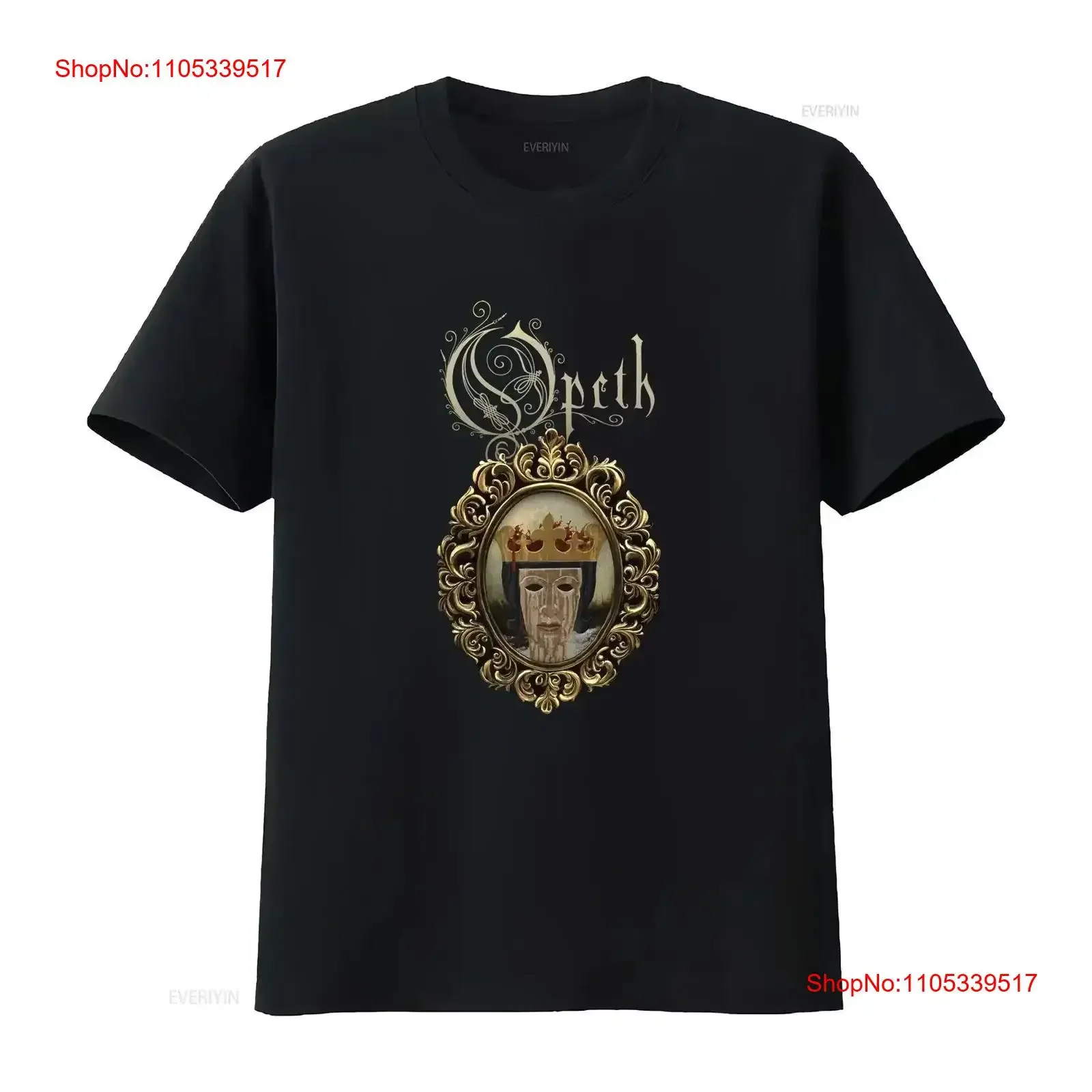 opeth crown T Shirt vintage Washed Casual Slightly Versatile Soft homme Breathable designer clothes vintage Washed graphic