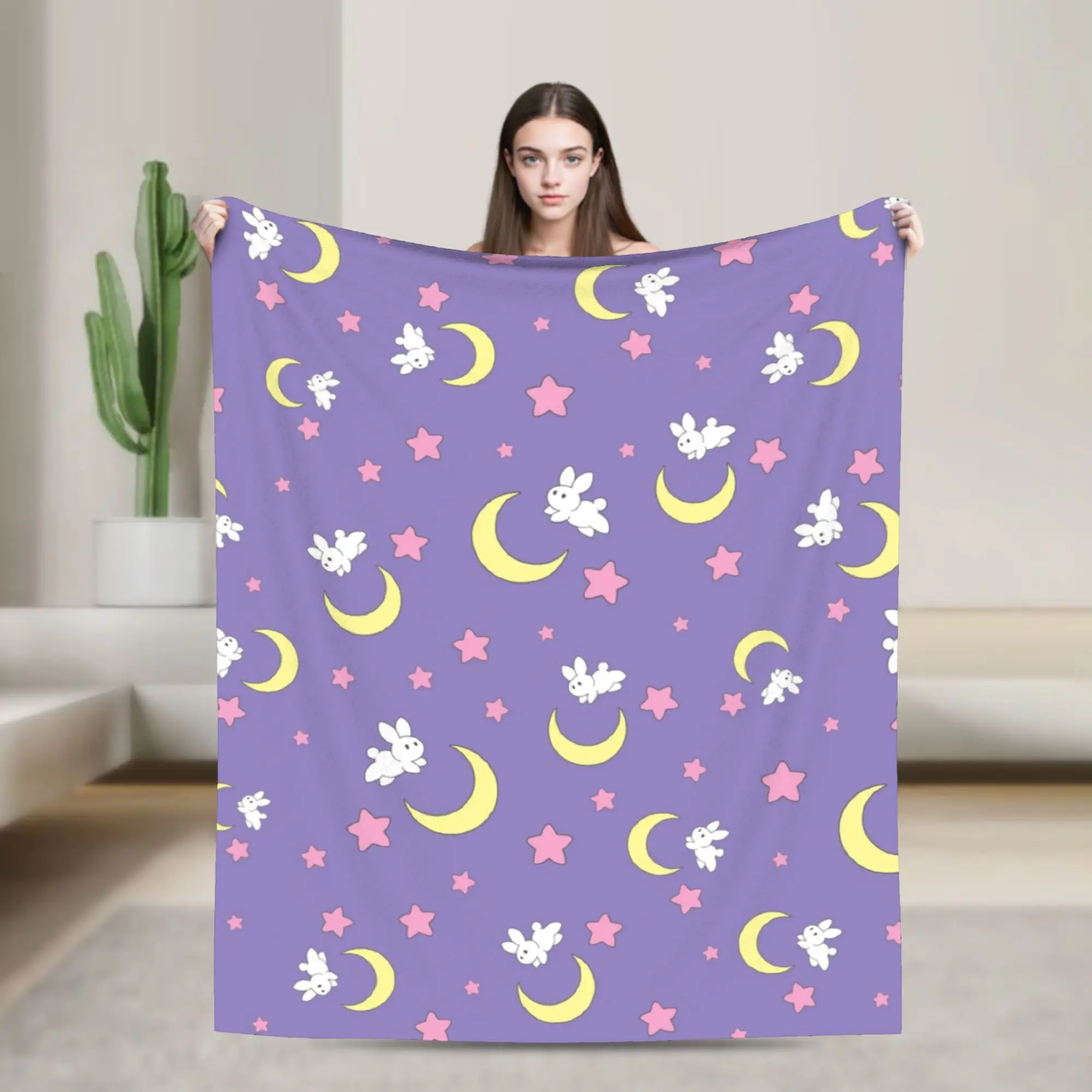 

Фланелевое одеяло с принтом «Сейлор Мун», многофункциональное легкое покрывало для кровати и улицы