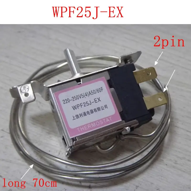 

WPF25J-EX 2Pin Refrigerator Thermostat Household Metal Temperature Controller Accessories