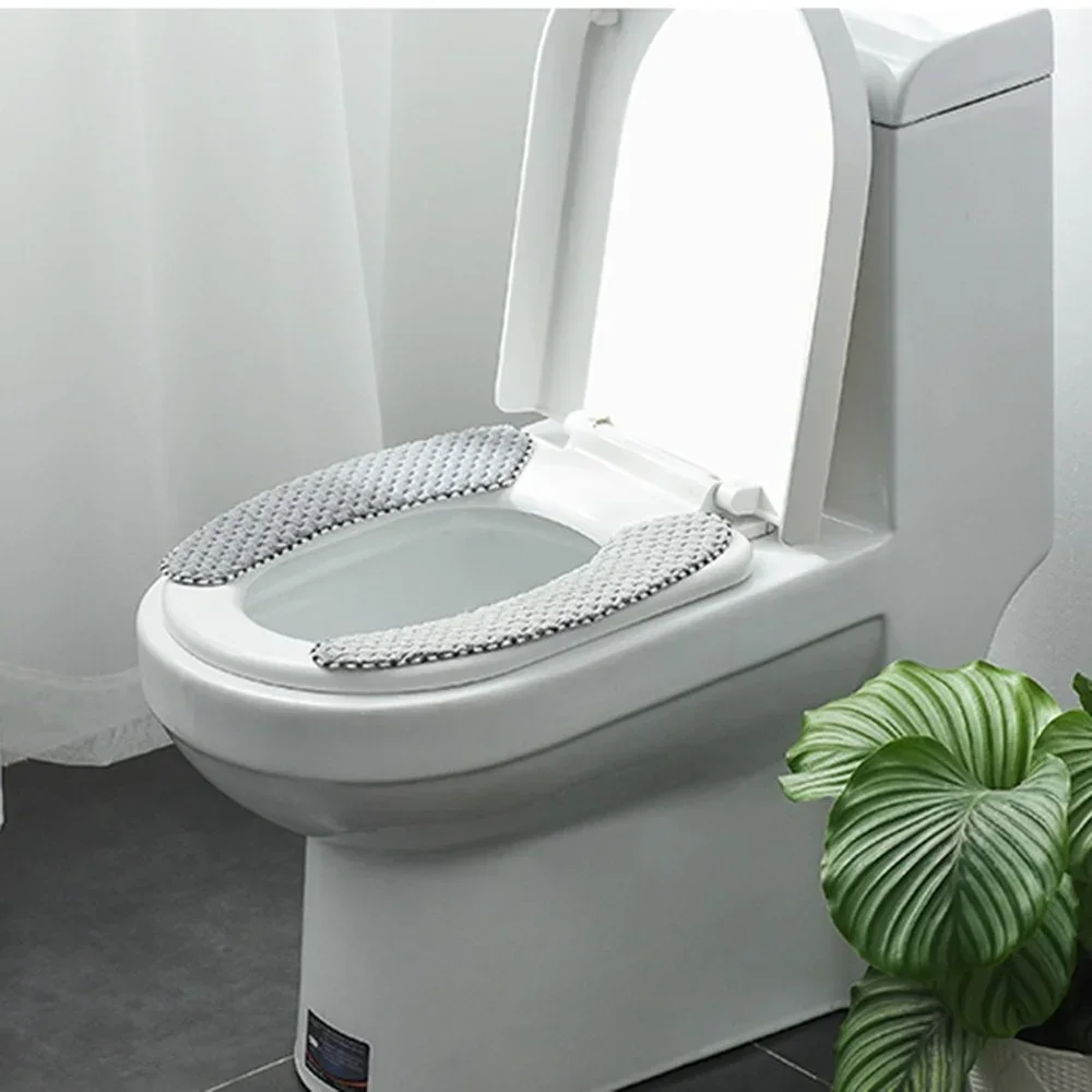 

Warm Washable Toilet Seat Cushion Cover, Toilet Seat Sticker, Universal Cushion Covers for Toilets