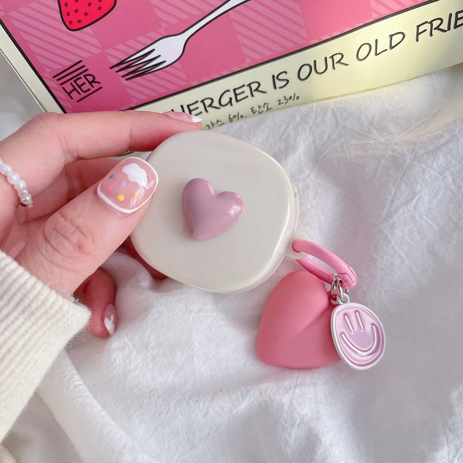 เคสซิลิโคนสำหรับ Samsung Galaxy buds live/buds 2pro /buds Pro พวงกุญแจการ์ตูนหมีเกาหลีน่ารัก