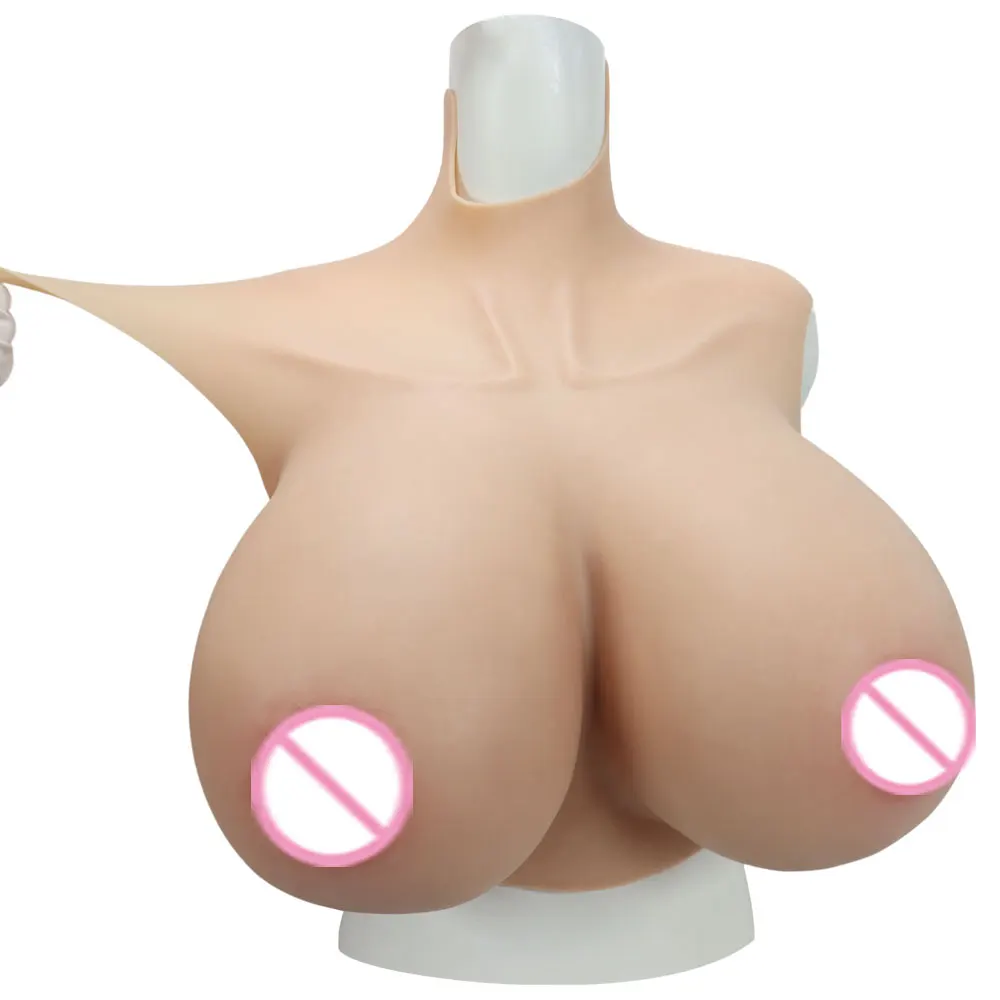 MUSIC POET Large Silicone Breast Forms Z Cup For Crossdresser Drag Queen Realistic Fake Boobs Breastplat Transgender Shemale