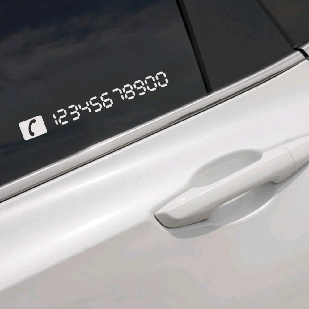 

1Pc Universal 29*3.5CM Reflective Temporary Parking Car Stickers Move The Car Parked Number Card Decal Car Exterior Accessories