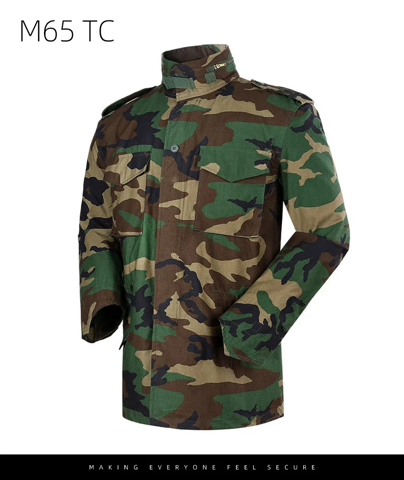 

M65 уличная тактическая, ветрозащитная камуфляжная куртка из полиэстера и хлопка, износостойкая теплая куртка среднего и длинного размера