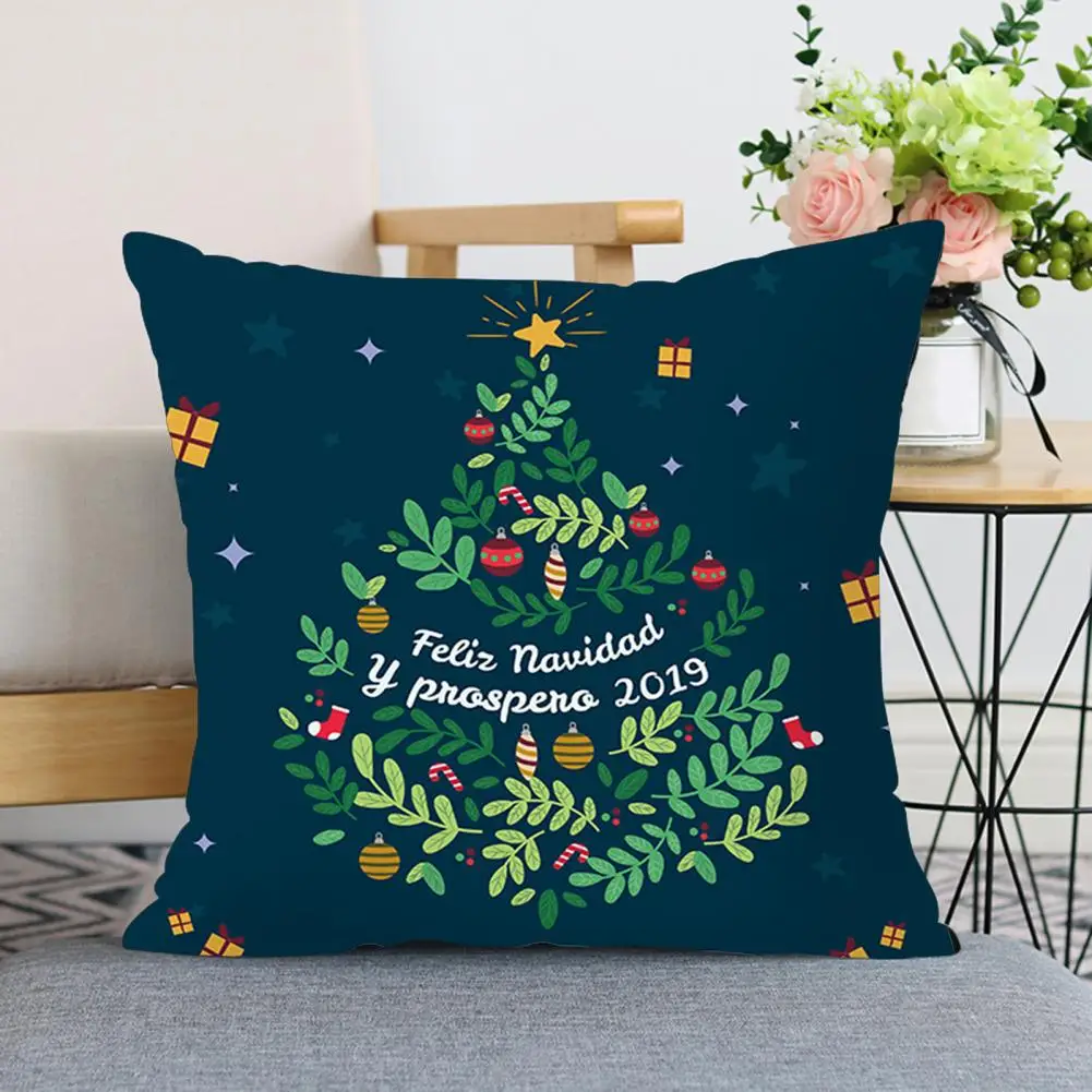 Funda de cojín de Navidad, útil, de fácil inserción, para sala de estar