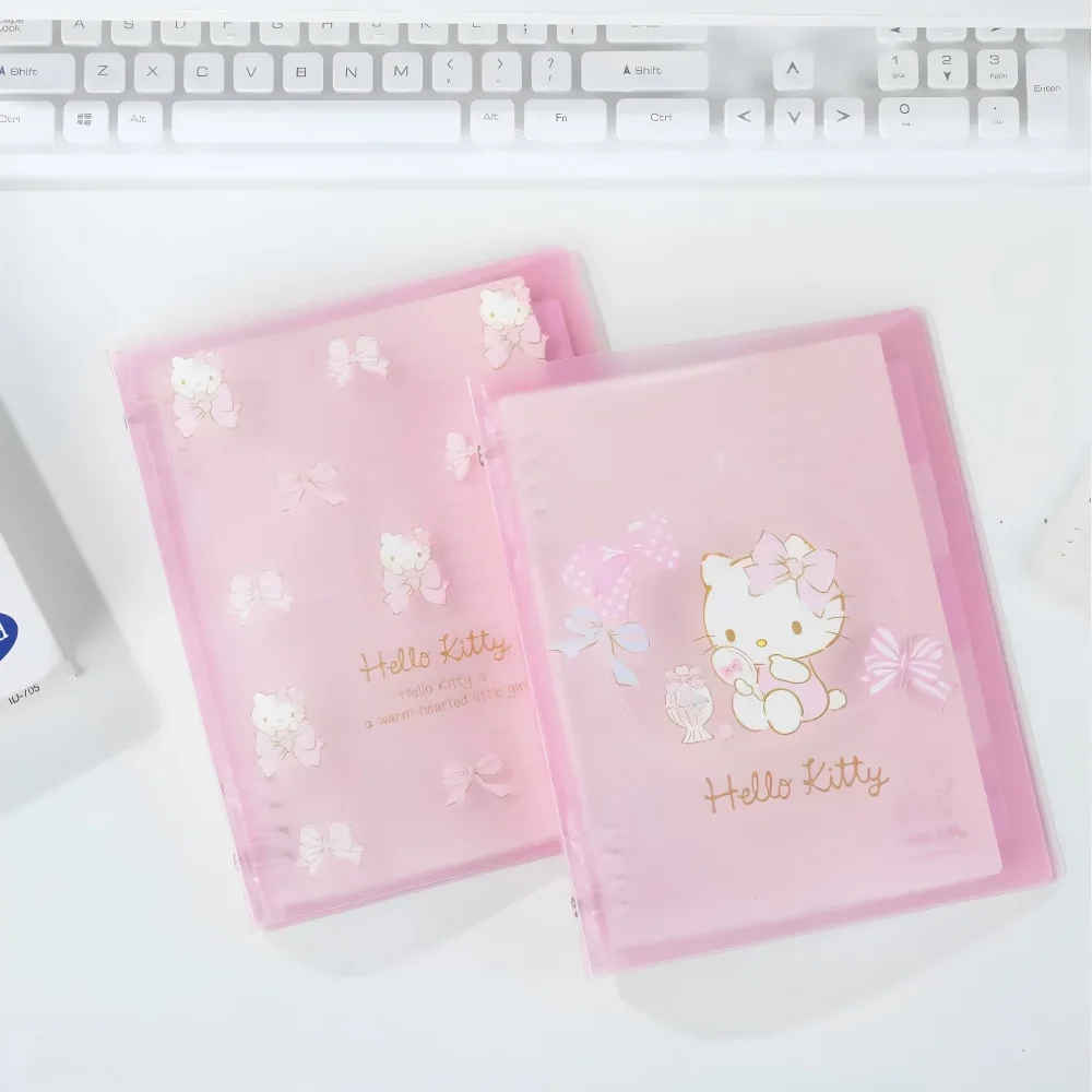 Genuine Sanrio Hello Kitty Pink A5 Loose Leaf Journal PP Cover 40 Lined Pages 5 Dividers for Daily Notes Study and Planning