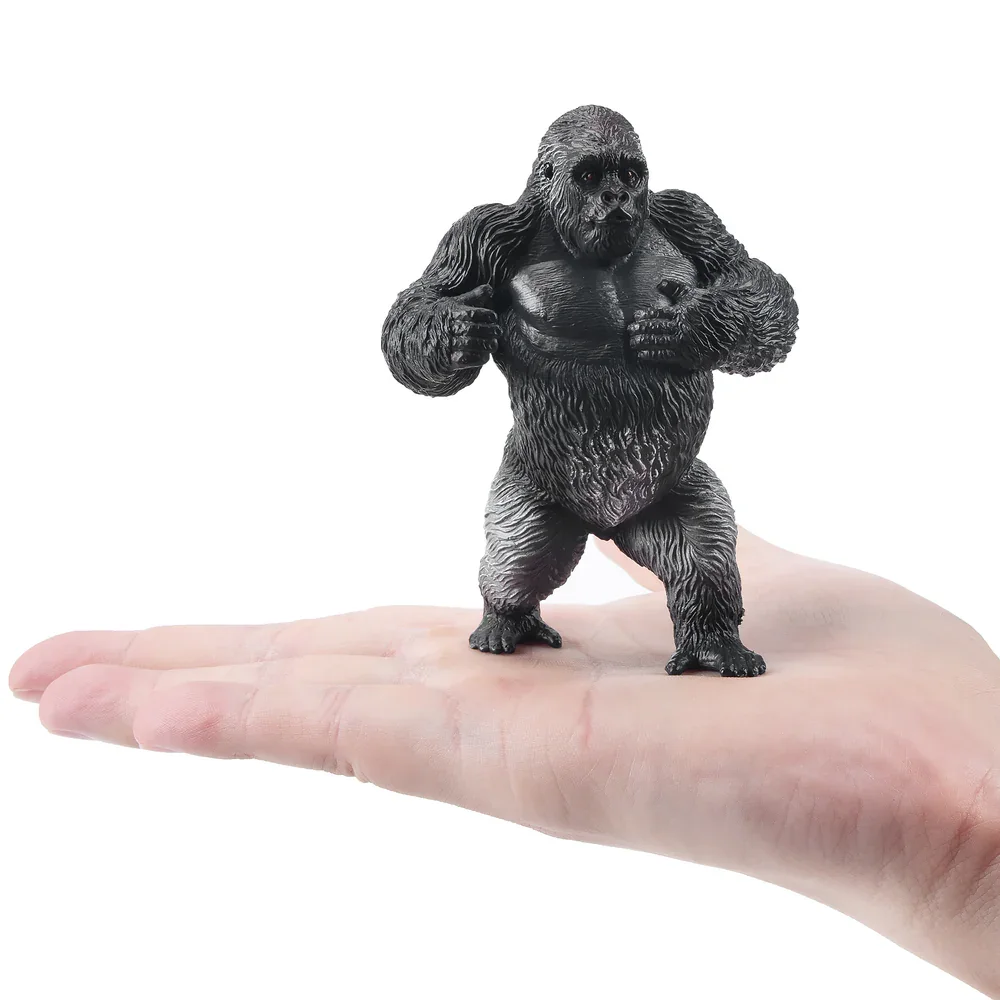 Toymany Simulazione Gorilla Primate Fauna Selvatica Modello Animale Giocattolo Mini Figure Bambole Action Figurine Giocattoli Regalo per Bambini Torta Decora