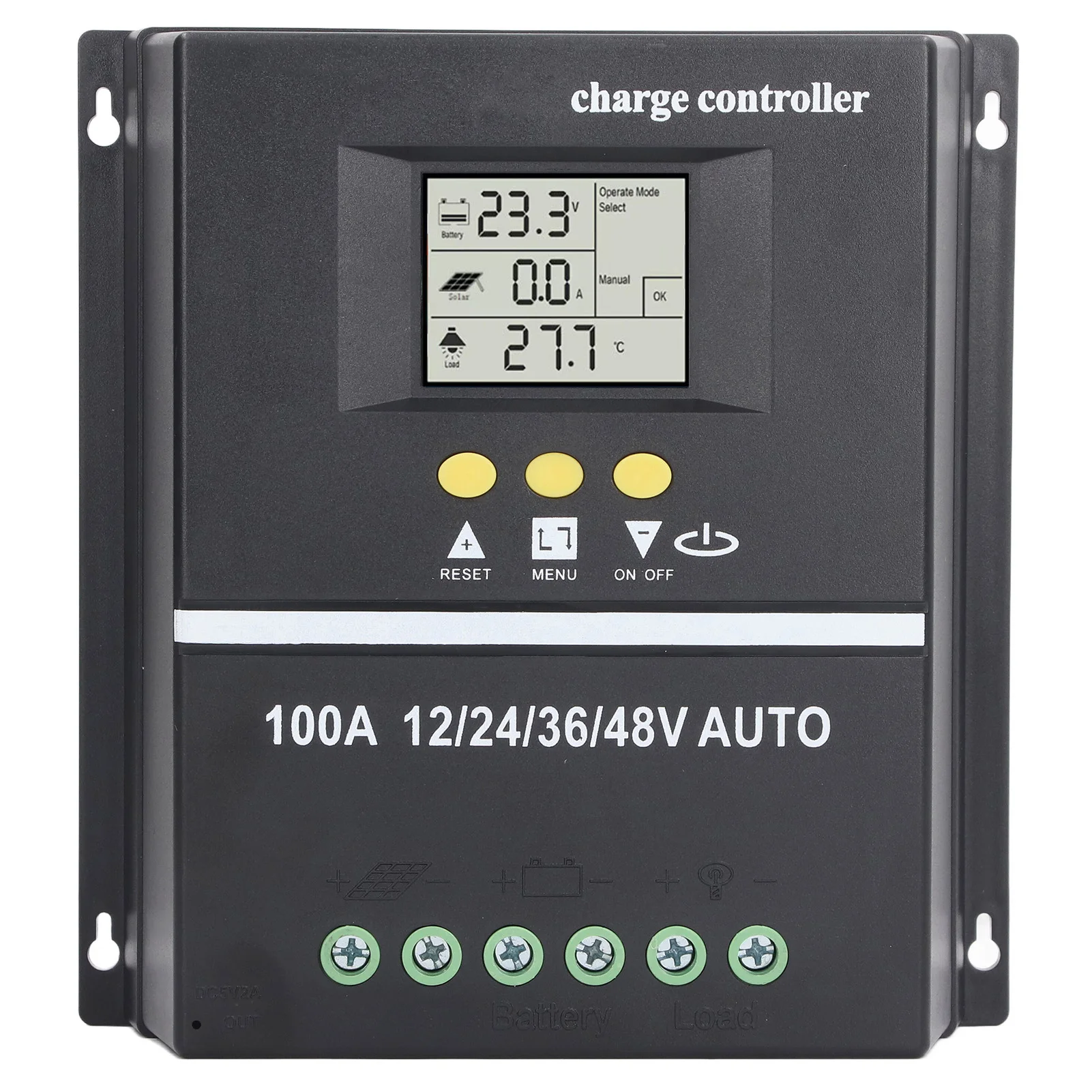 Solar Panel Controller Reverse Connection  7 Modes 12V 24V 36V 48V Adaptive Solar  Controller for Light System