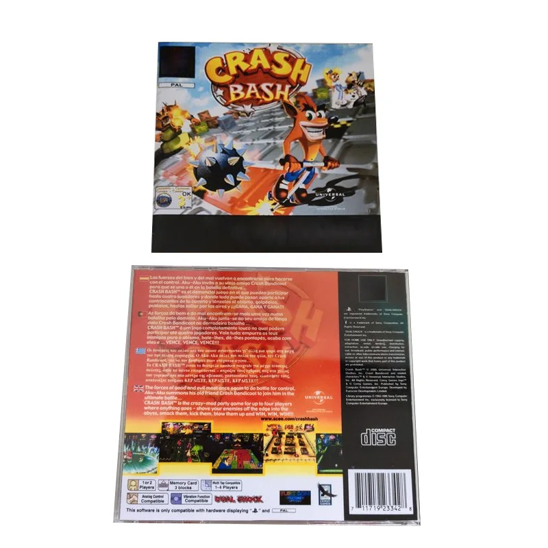 PS1 Crash Bash PAL Copy Disc Game Black Bottom Unlock Console Station 1 Retro Optical Driver Video Game Part - Image 3