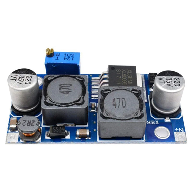 2Pcs Adjustable DC-DC Buck Boost Converter Automatic Wide Voltage Regulator XL6009 Voltage Module