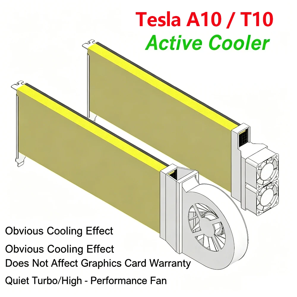 Server GPU Cooling Quiet Turbo Fan / High Airflow Fan Performance Heat Sink for Tesla A10 T10 Graphics Card