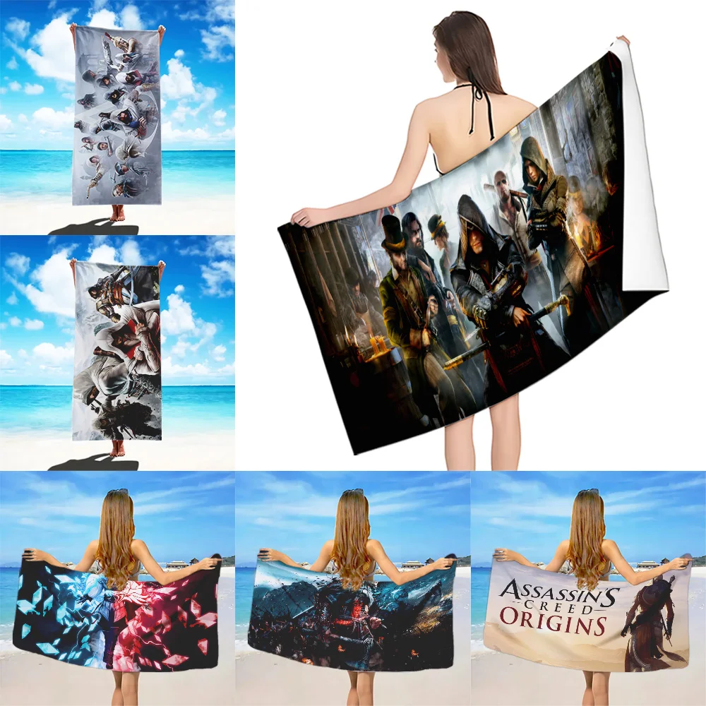 

Beach Towel Assassinss Creed Microfiber Sand Free Quick Dry Soft Sandproof Pool Towels Gift for Women Travel Gym Shower Camping